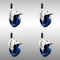 Service Caster 4 Inch 316SS Solid Poly Swivel 3/4 Inch Expanding Stem Caster Set Lock Brake SCC-SS316TTLEX20S414-SPUS-34-4 - alternate 2